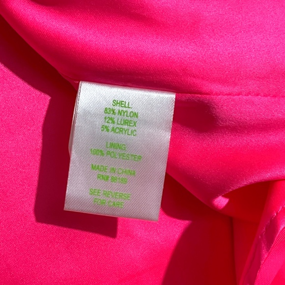 Lilly Pulitzer Rylan A-Line Dress in Neon Pink Metallic Boucle - Picture 9 of 11